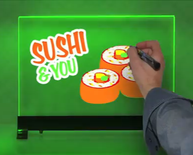 Photo tableau lumineux sushi
